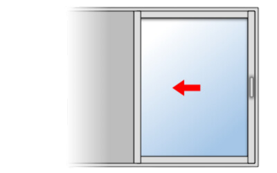 Fenêtre coulissante aluminium 1 vantail 1 rail