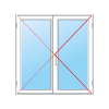 Fenêtre PVC FIRSTLINE - 2 vantaux - 1200x1250 - Couleur BLANC