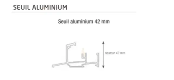 Seuils de la gamme fenêtres bois PRIMABOIS