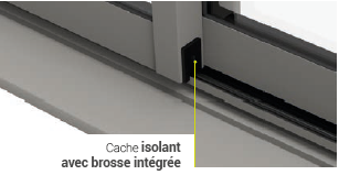 Cache isolant avec brosse intégrée
