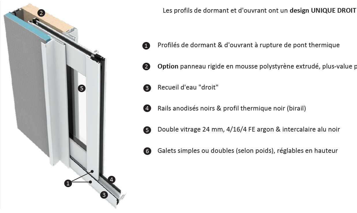 Détails poignée de baies vitrées STARALU PREMIUM