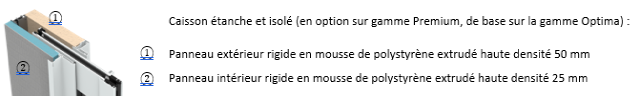 Option caisson étanche et isolé sur les galandages