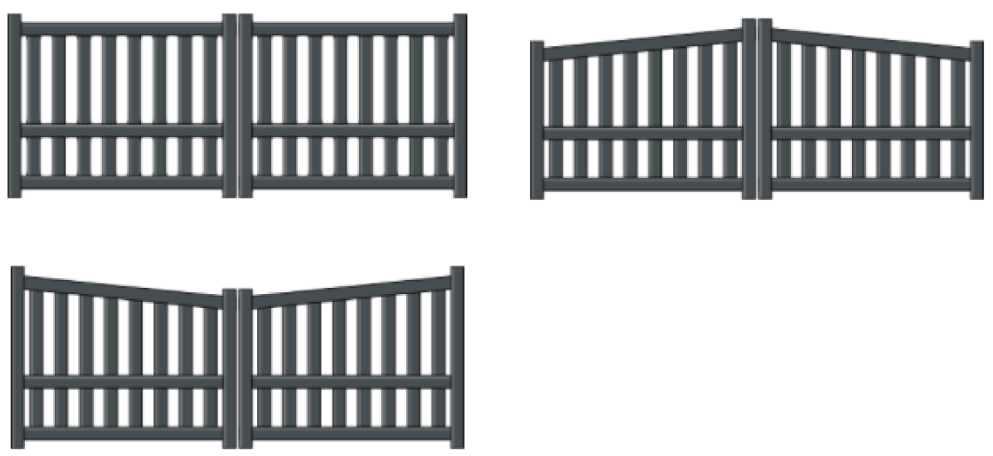 Portail battant aluminium 4m
