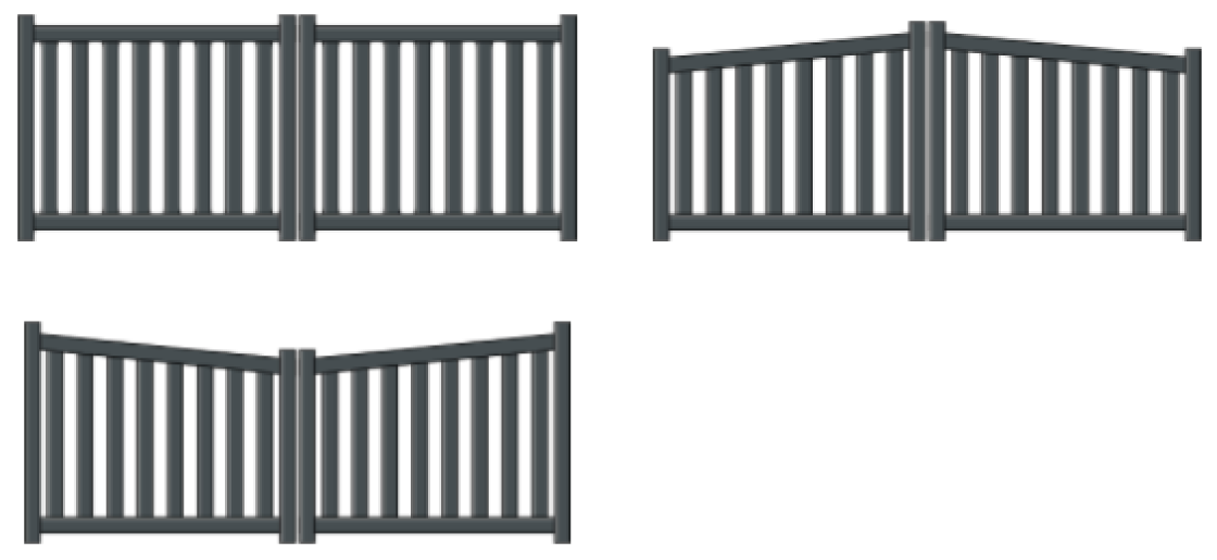 Portail aluminium battant 3m