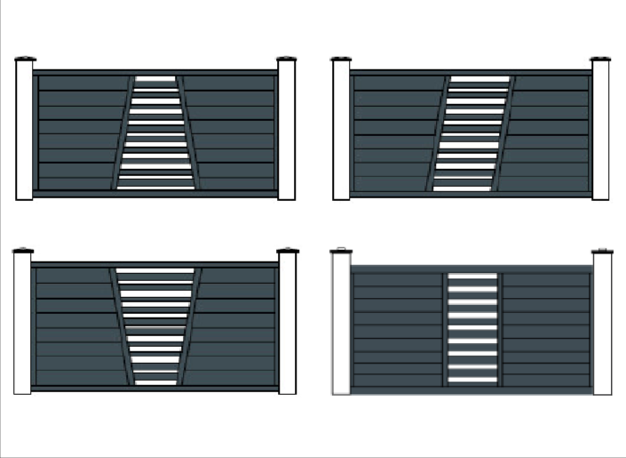 Portail coulissant en aluminium - Gamme ESTAING