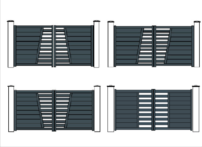 Portail à battants gamme ESTAING en aluminium sur mesure