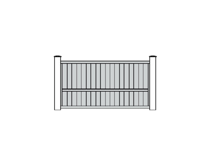 Portail coulissant en aluminium - Gamme SARRANT