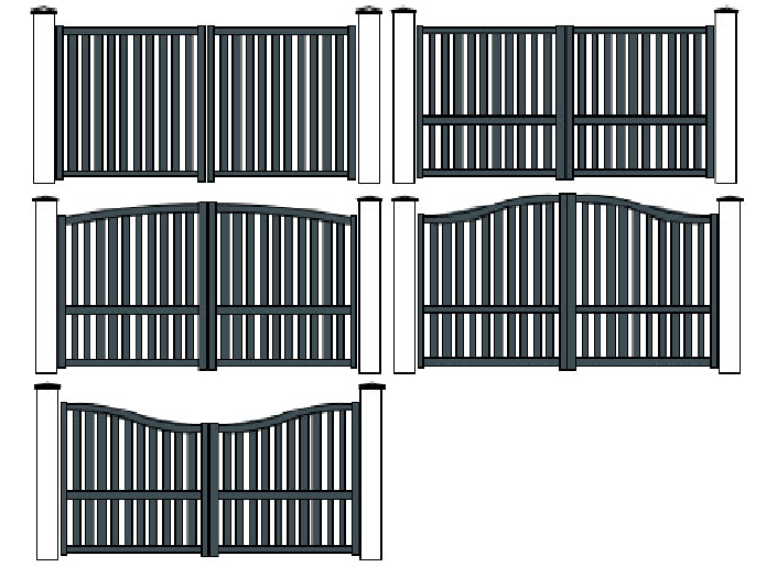 Portail à battants gamme VEZELAY en aluminium sur mesure