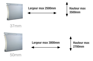 Limites en largeur et hauteur des lames de 37 et 50mm sur les volets rénovation