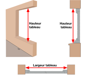 Détail de prise de côtes pour une pose en applique