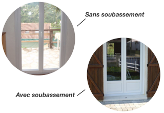 Porte-fenêtre avec ou sans soubassement