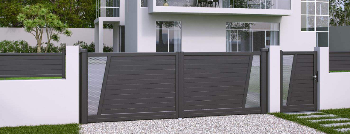 Portail aluminium sur mesure avec motorisation