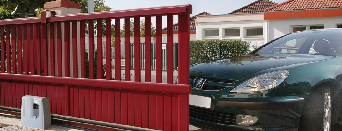 Portail aluminium coulissant avec motorisation