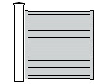 Portillon de la gamme BEL CASTEL en aluminium - Sur mesure