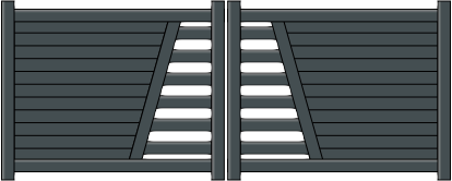 Portail battant Harmonie en aluminium sur mesure