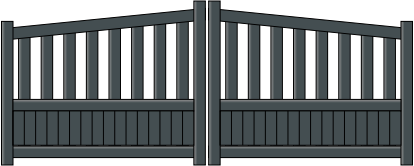 Portail battant Hestia en aluminium sur mesure