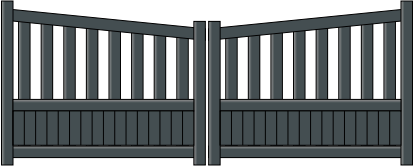 Portail battant Hestia en aluminium sur mesure