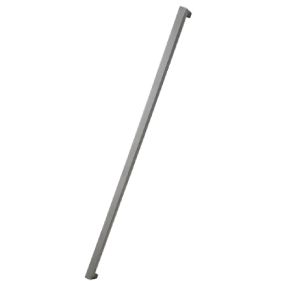 Porte entrée FLUORINE en aluminium sur mesure, Barre de tirage modèle AMBRE<br> inox brossé Longueur 1600mm