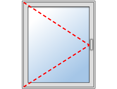 Fenêtre aluminium aluminium 1 vantail sur mesure, Ouverture vers la gauche