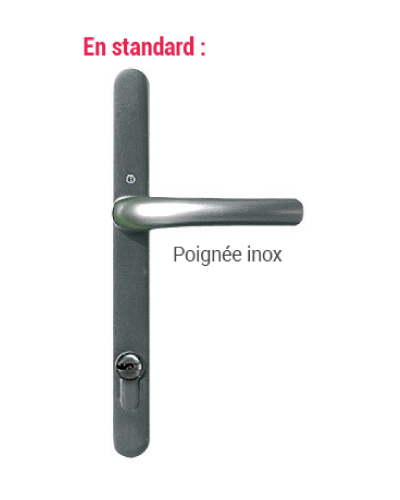 Porte entrée nacre en aluminium sur mesure, De base <br/><br/><br/>