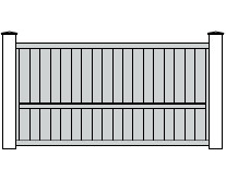 Portail coulissant gamme SARRANT en aluminium sur mesure