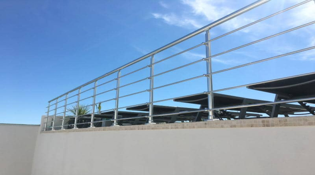 Garde-corps en aluminium 5 lisses en kit