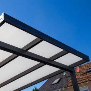 Carport en aluminium <br/>adossé