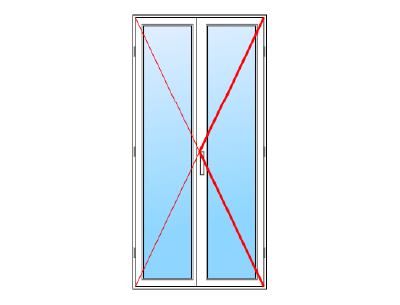 Porte fenêtre alu 205 x 100