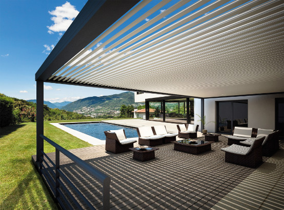 Pergola bioclimatique pour une bonne ventilation