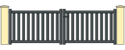 Portail aluminium battant 3m
