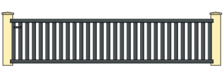 Portail aluminium coulissant 4m