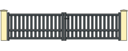 Portail battant aluminium 4m