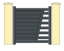 Portillon en aluminium </br> Gamme ESTAING