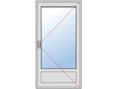 Porte-fenêtre aluminium un vantail