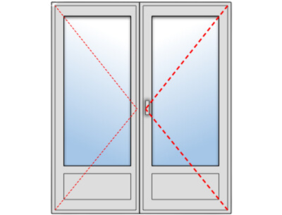 Porte-fenêtre bois deux vantaux