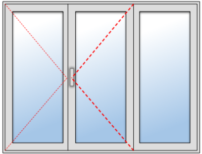 Fenêtre aluminium 2 vantaux + 1 fixe